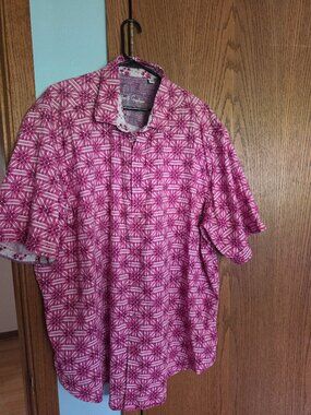 Robert Graham shirtsleeve 3xlt pink shirt